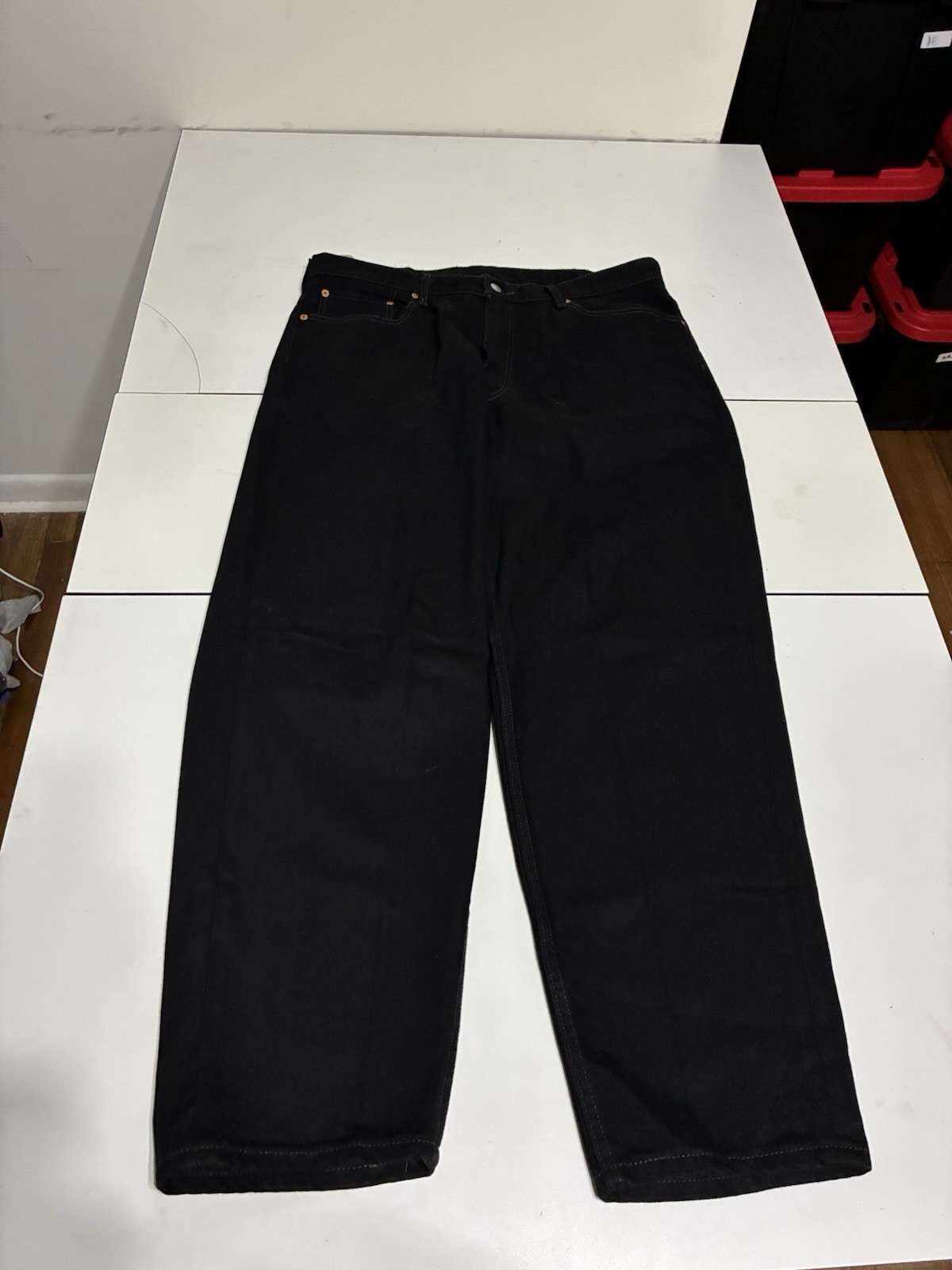Levi’s 560 Jeans 38×30 Black Baggy Loose Tapered Skater Streetwear Grunge Y2K
