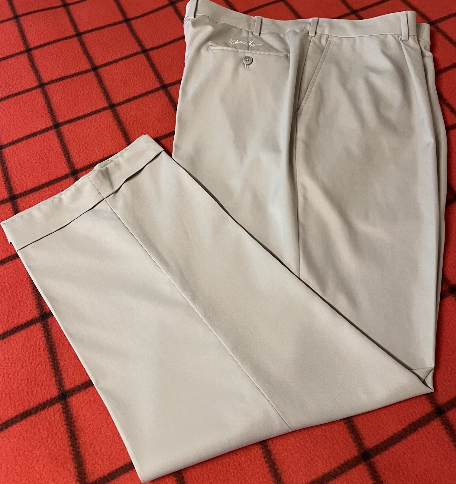 Walter Hagan Men’ Sz 40×31.5 Smooth Comfortable Dress Pants Flat Front High Rise