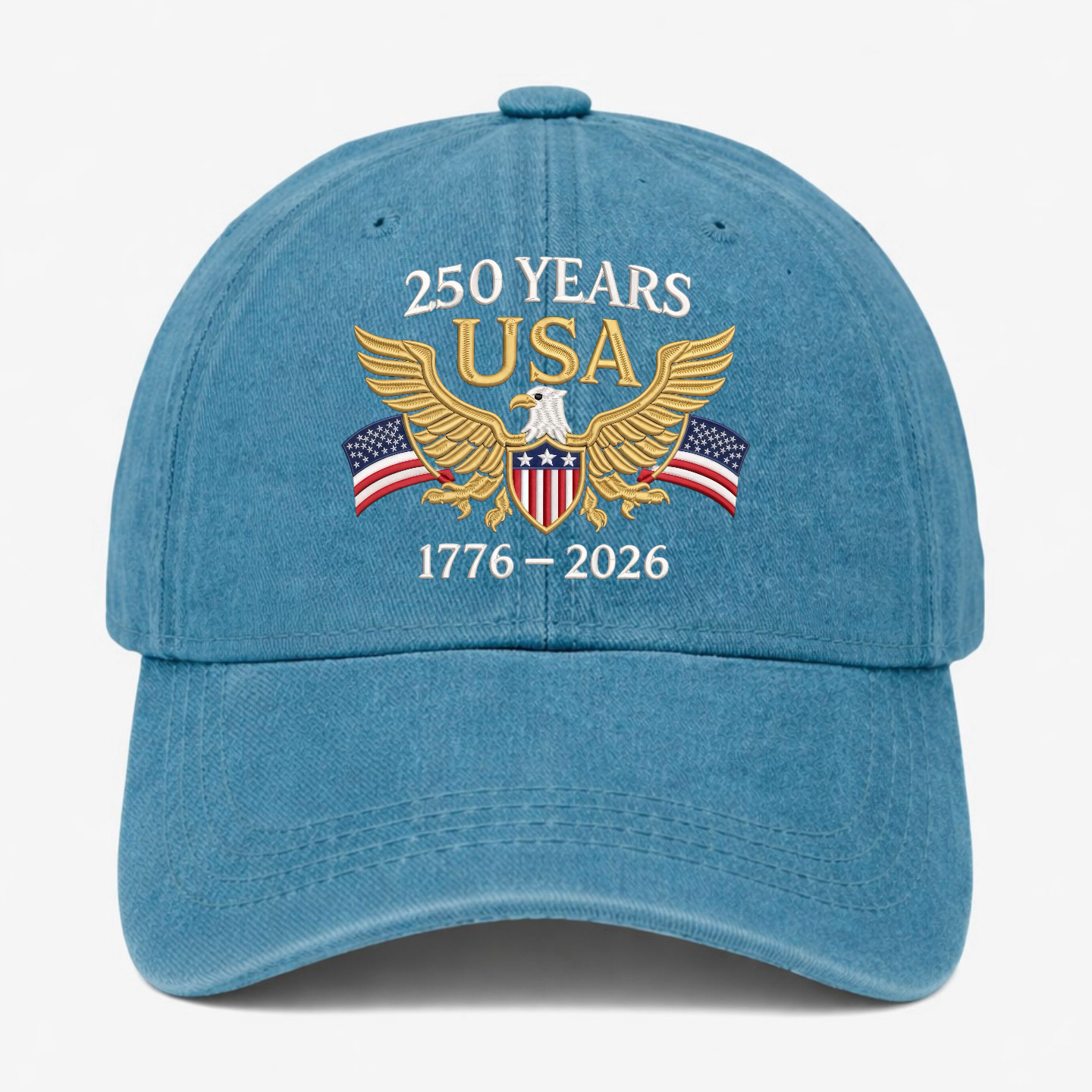 America 250 Years Hat 1776-2026 Patriotic Eagle USA Flag Dad Cap Gift Adjustable