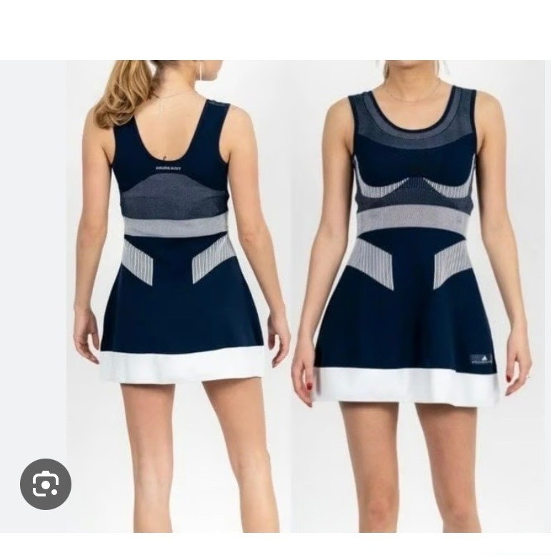 Adidas by Stella McCartney Barricade Dress Large Primeknit Tennis Blue White