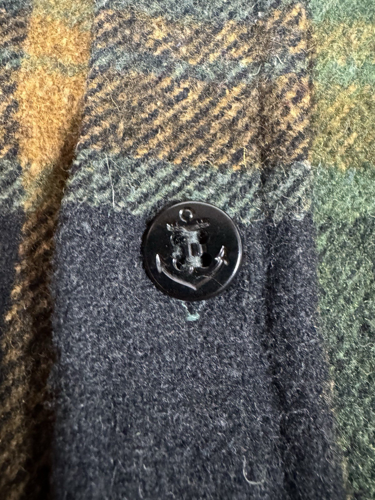 Vintage 60s 70s Sears Premium Collection Green Plaid Wool Jacket Size Medium