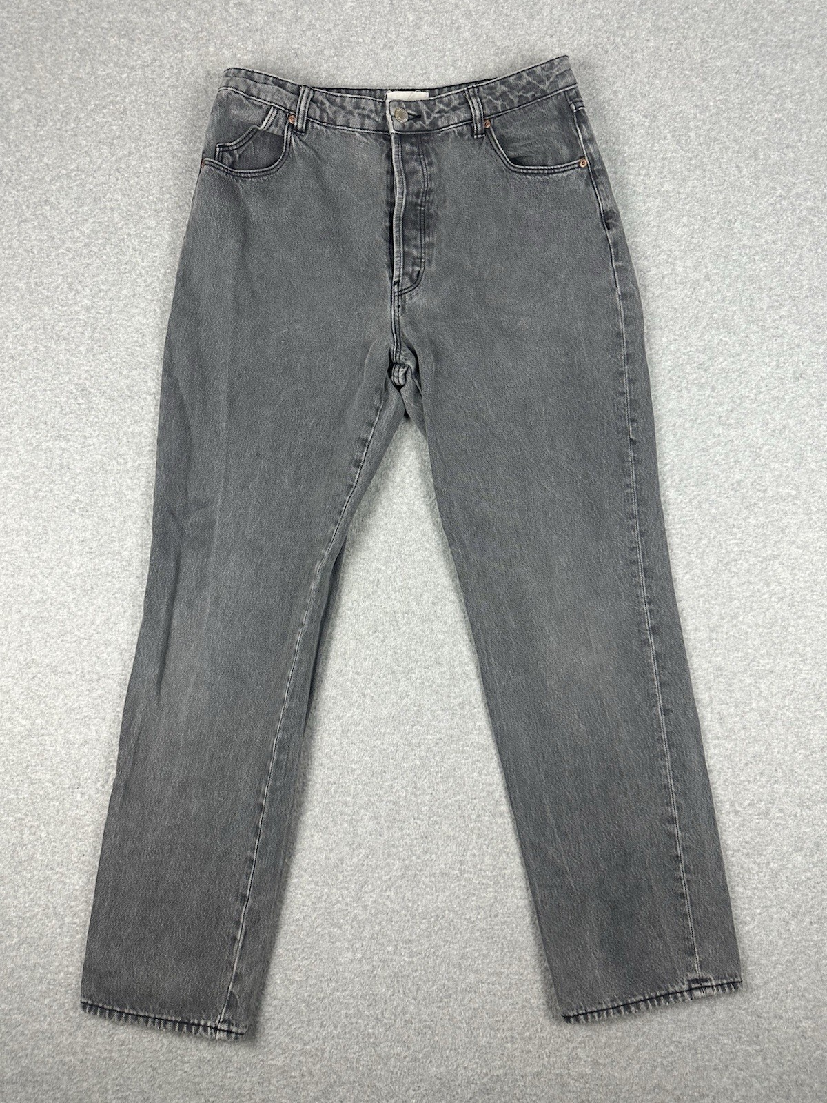 Rolla’s Classic Straight Denim Jeans Size 32 Vtg Black High Rise Button Fly 90’s