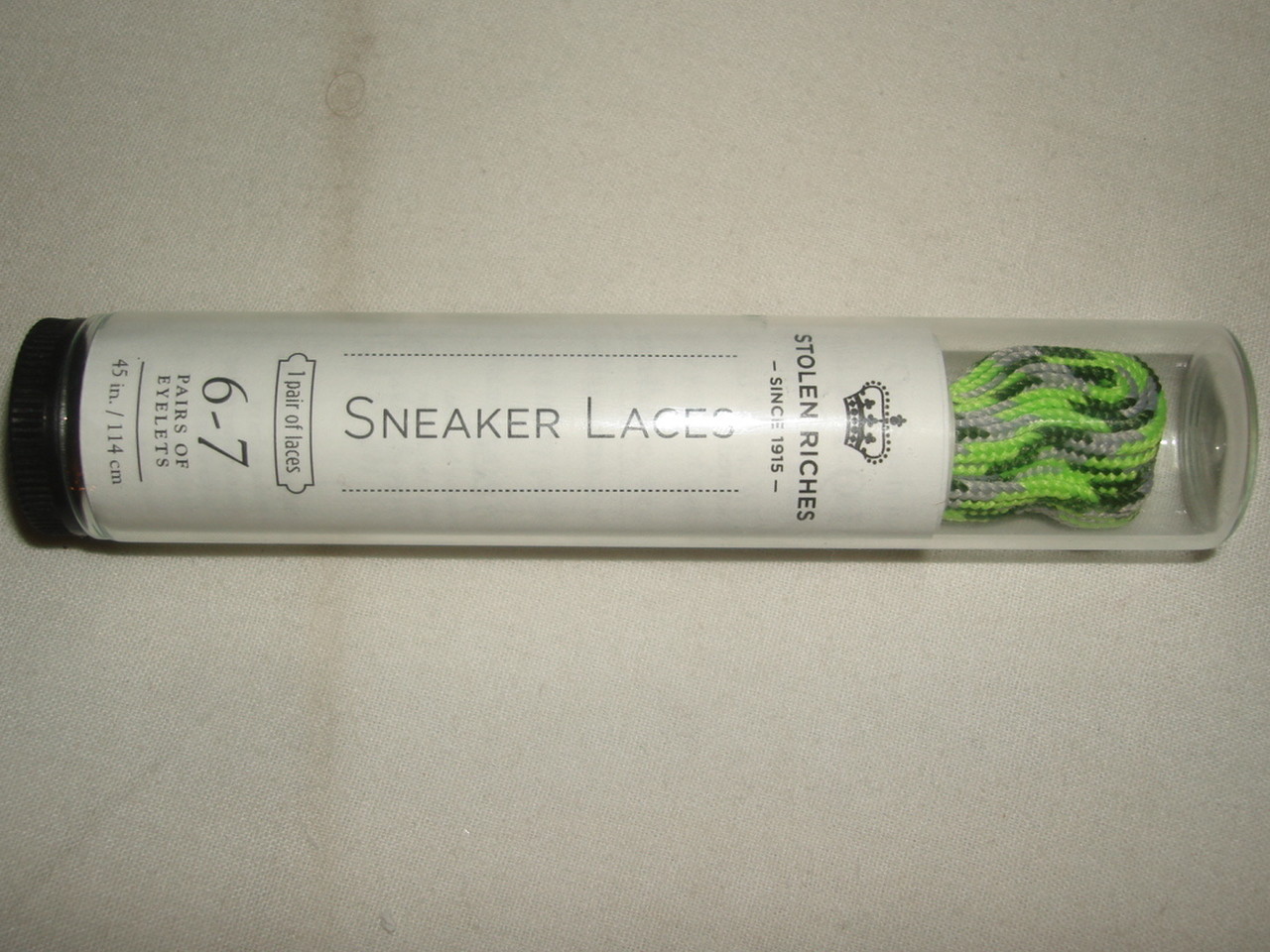 NEW Stolen Riches Casual Green/Gray/Blk “Camo Green” 45″ Metal Tip Sneaker Laces