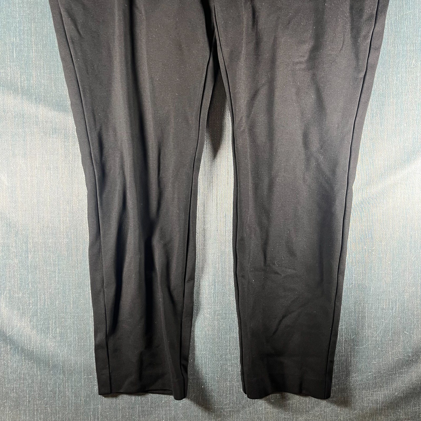 Dalia Womens Pants Size XL Black Rayon Curvy Straight Leg Elastic Waist Pull On