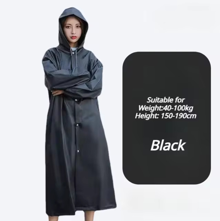 Waterproof Unisex Adult Raincoat Rainwear Hooded Jacket Rain Coat Poncho Camping