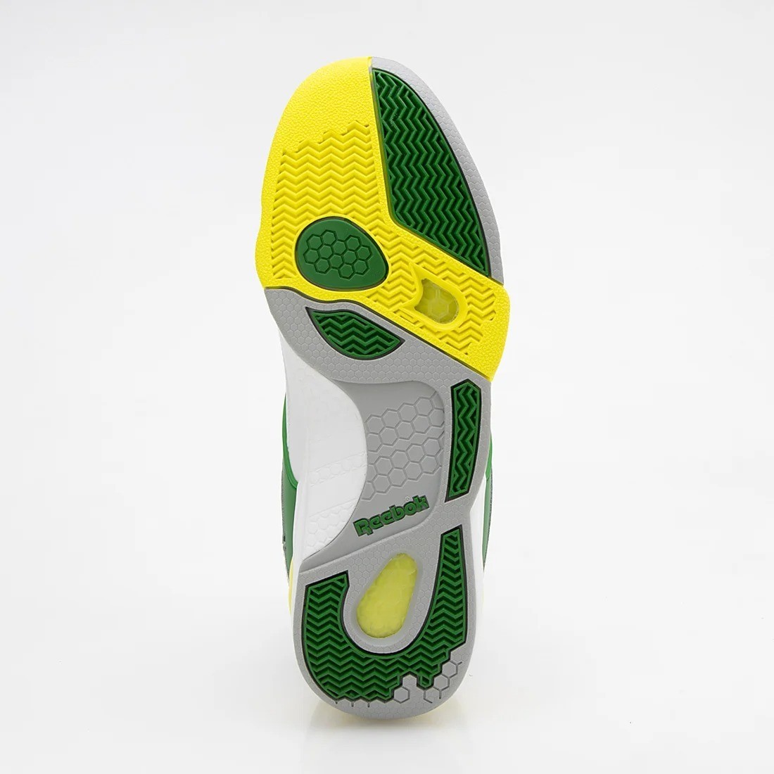 Reebok 116693 100203282 COURT VICTORY PUMP White/Green Natural Leather 5-13in
