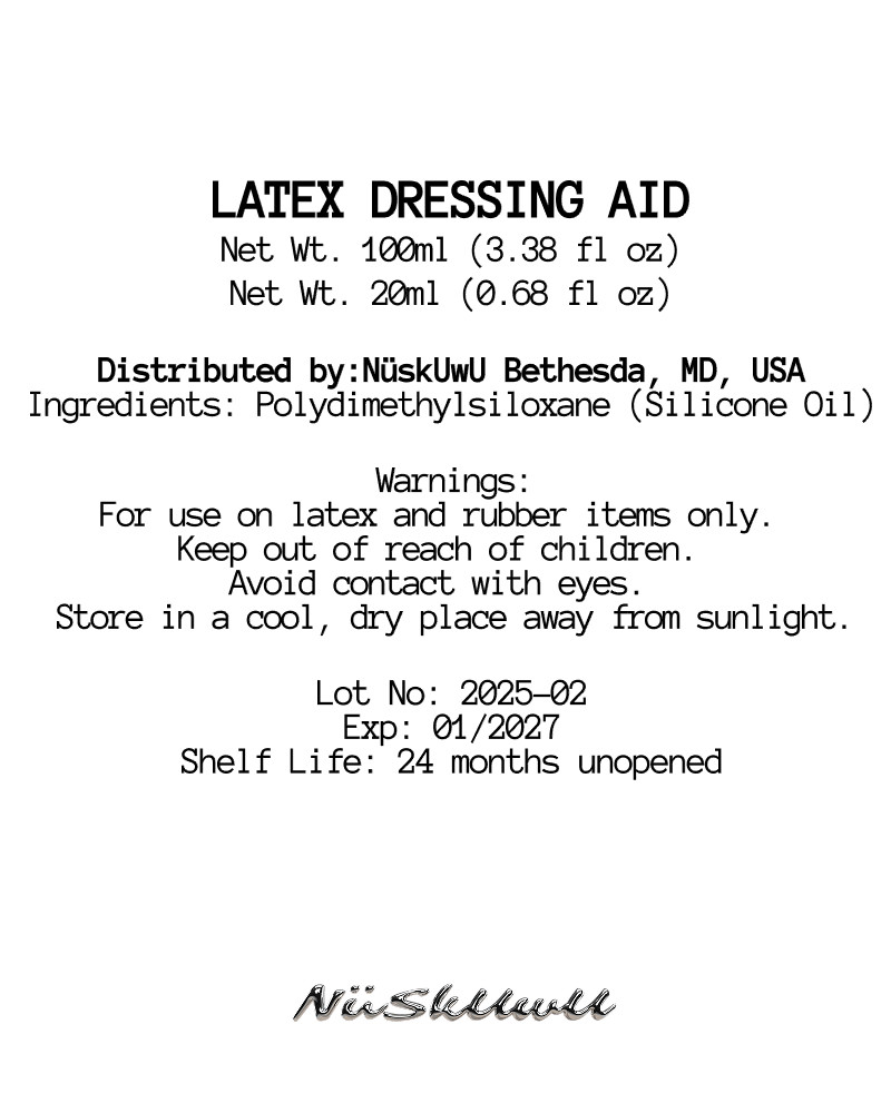NuskUwU · Latex Dressing Aid & Shiner 20 ml / 100 ml