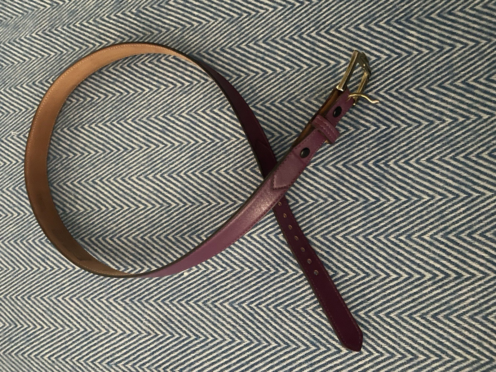 Justin Purple Leather Strap Buckle Women Belt – Made in USA – Size 32 Never Worn