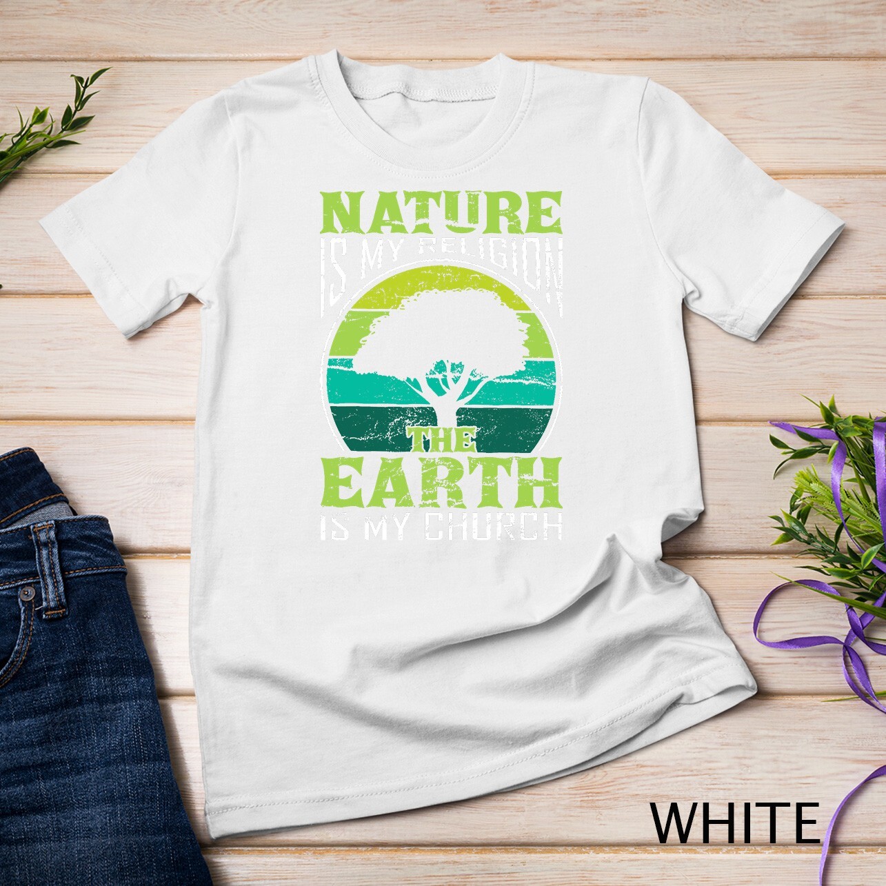 Native American Day Nature Is My Religion Earth Is My Church Unisex T-shirt