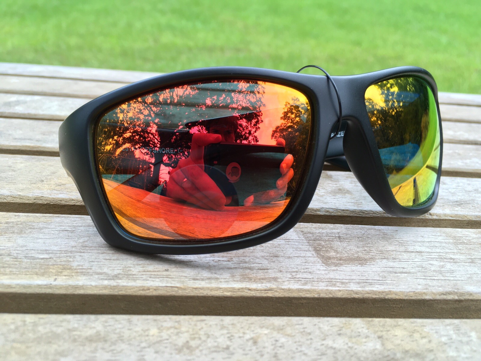 RAZE Eyewear Sunglasses Offshore floating polarized fishing black mirrored A1