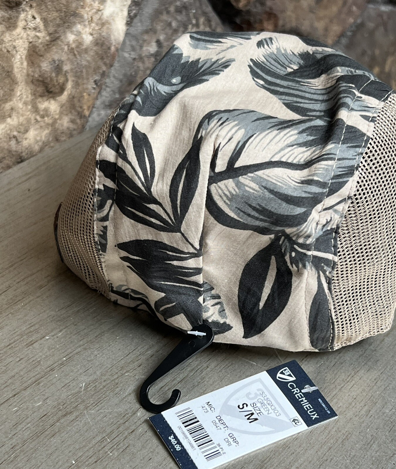 Cremieux Collection Hat Flat Cap Cabbie Newsboy Hat CHOOSE SZ Leaf Print Cotton