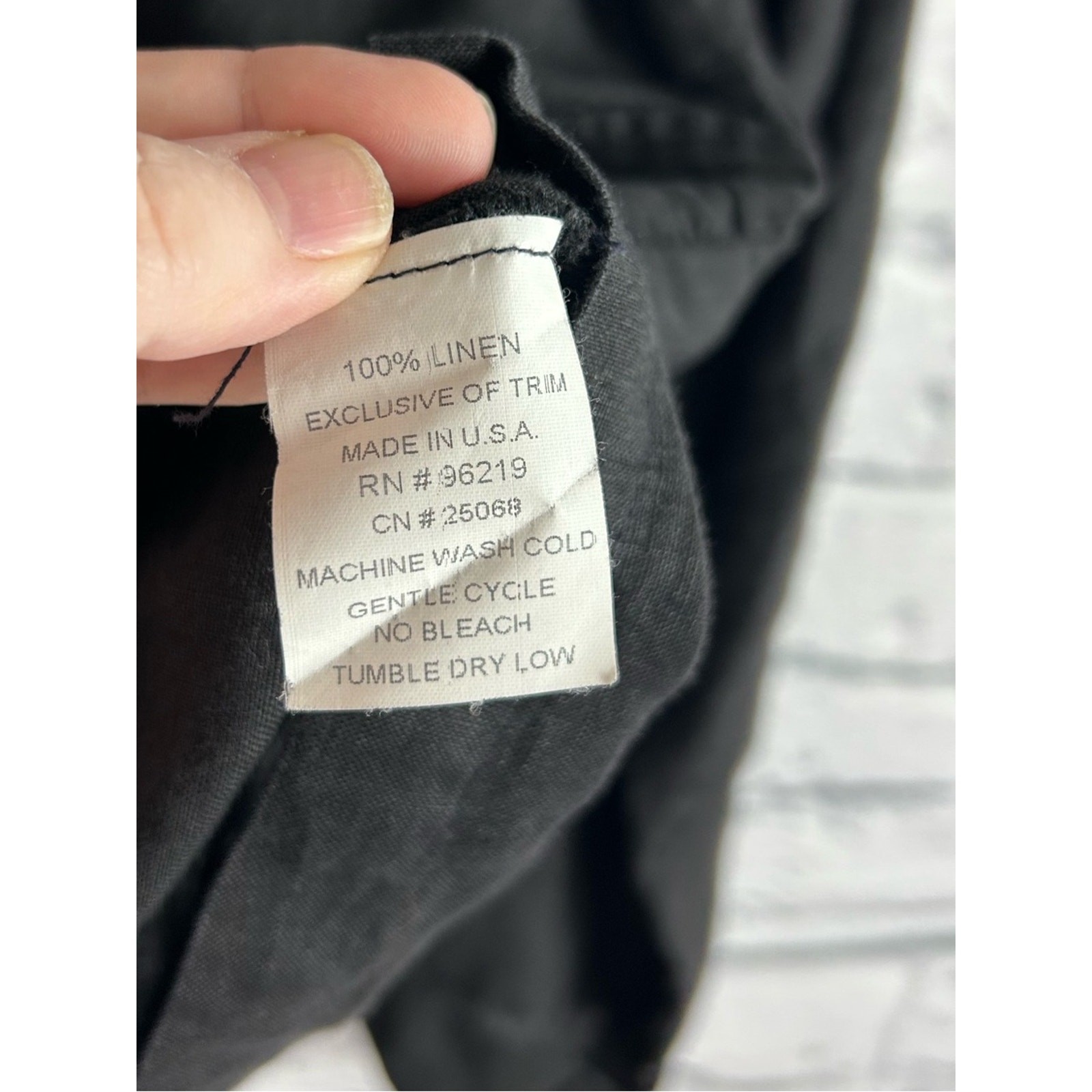 Willow Black 100% Linen Jacket Shell Button Art to Wear Blazer Medium