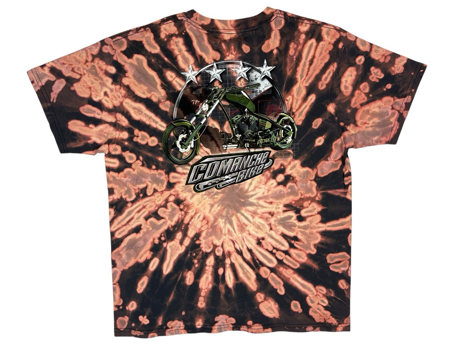 American Chopper Comanche Bike Bleach Tie Dye T-Shirt Motorcycle Vintage 2007 XL