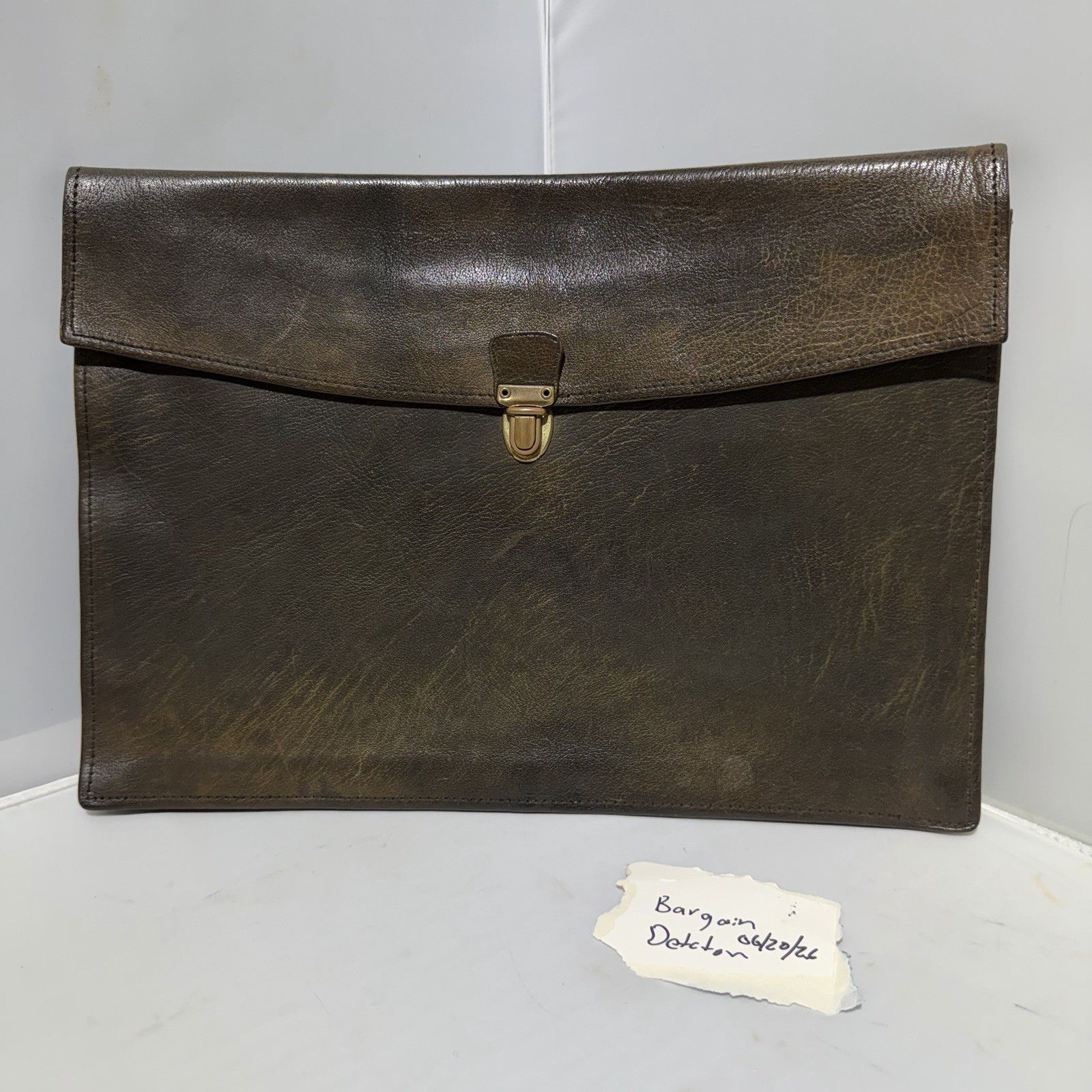 Vintage Coach No. 105 Executive Leather Envelope 66 Water Buffalo Brown RARE ⭐️