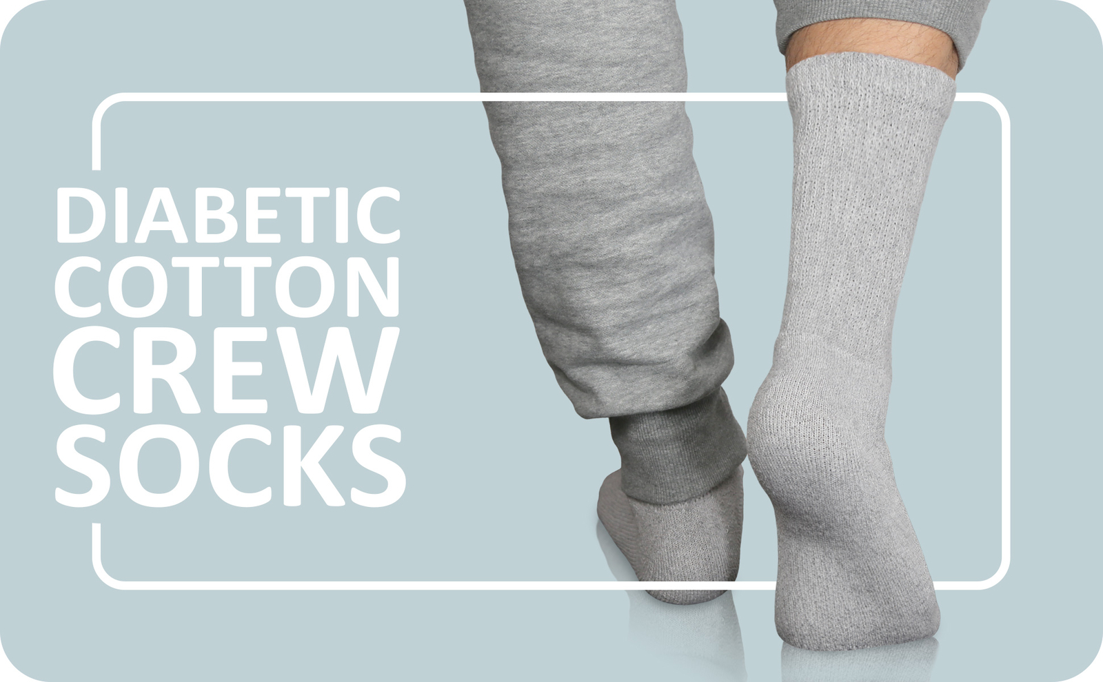 Mens Diabetic Neuropathy Crew Socks