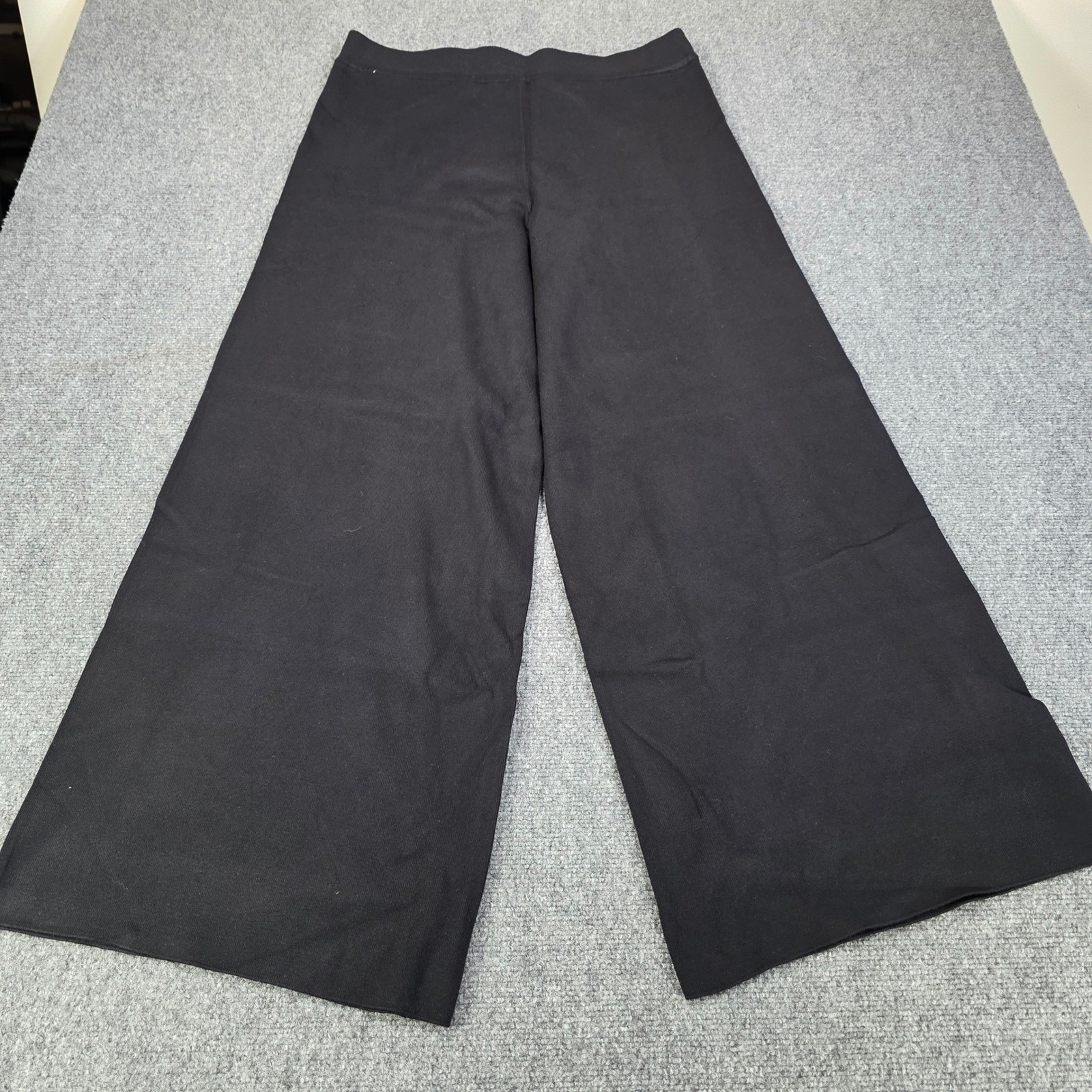 2XL Splendid Black Wide Leg Palazzo Pant Lounge Knit Sweater Comfort Travel