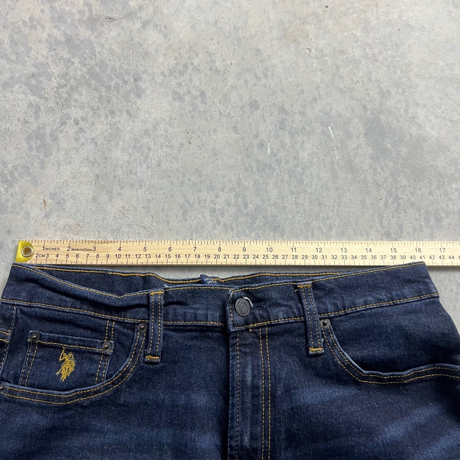 U.S. Polo Assn. Active Stretch Slim Jeans Sz. 32X30 (Fits 32X28) Dark Wash Vtg