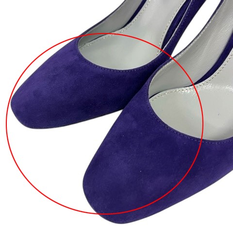 Sergio Rossi Purple Suede Pumps 8.3cm Heel 34.5/2 US Size AB Condition