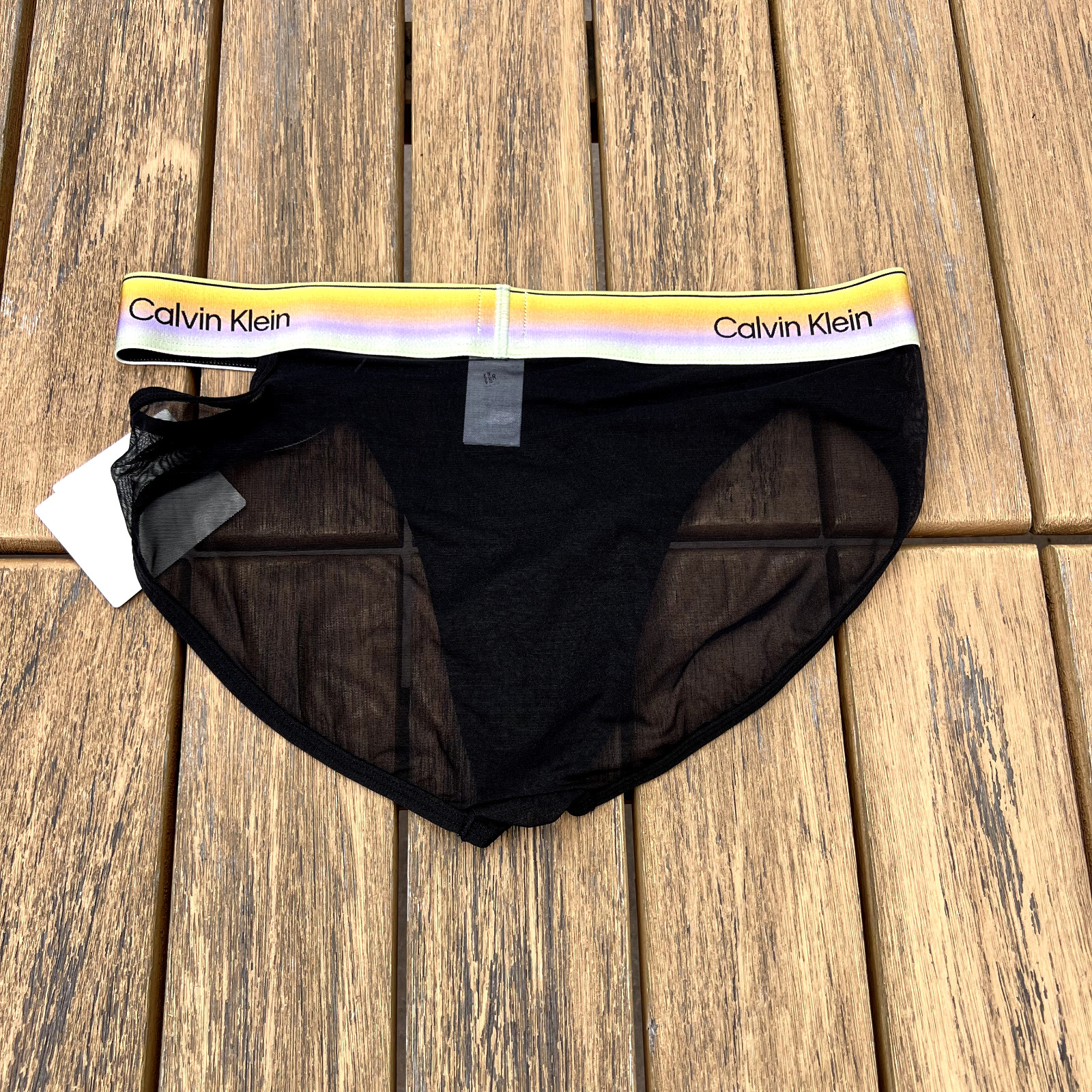 Calvin Klein CK men black icon sheer mesh nylon brief underwear size S M L XL