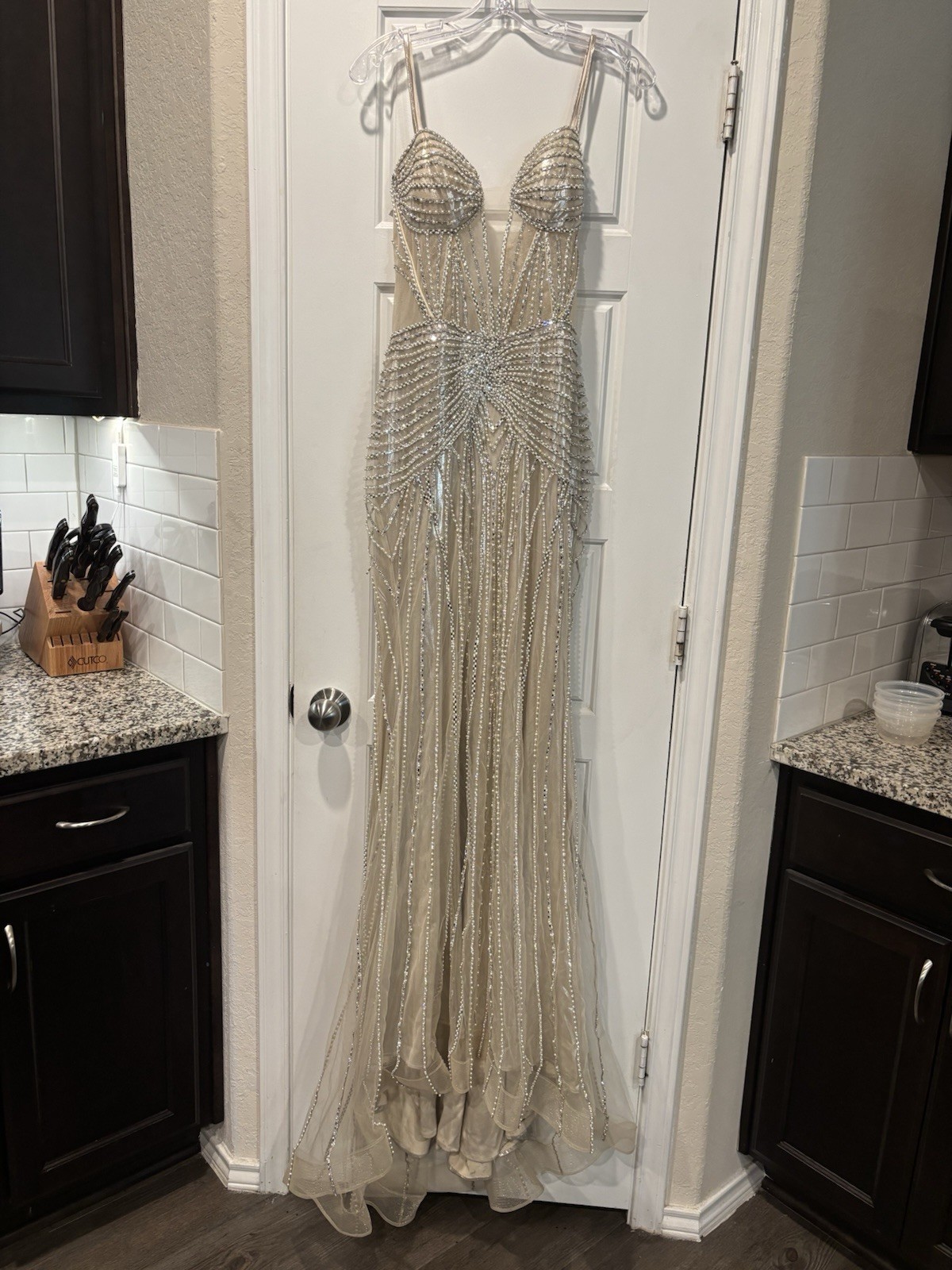 Ladivine By Cinderella Divine Corset Beaded Formal Dress