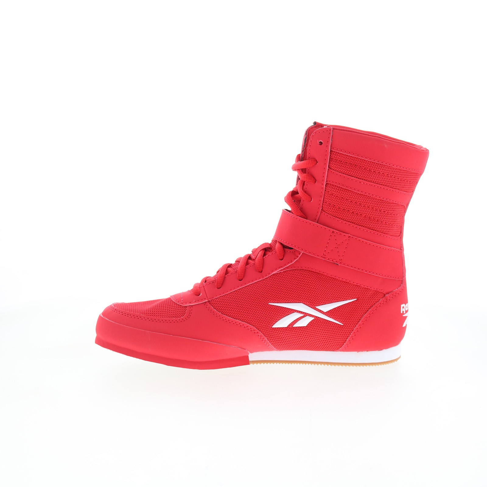 Reebok Boxing HI Mens Red Mesh Lace Up Athletic Boxing Shoes
