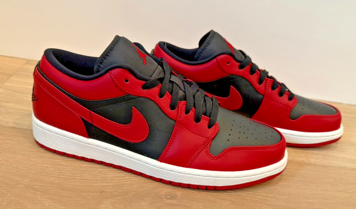 NEW Nike Air Jordan 1 Low Reverse Bred 553558-606 Men’s Size 9.5M