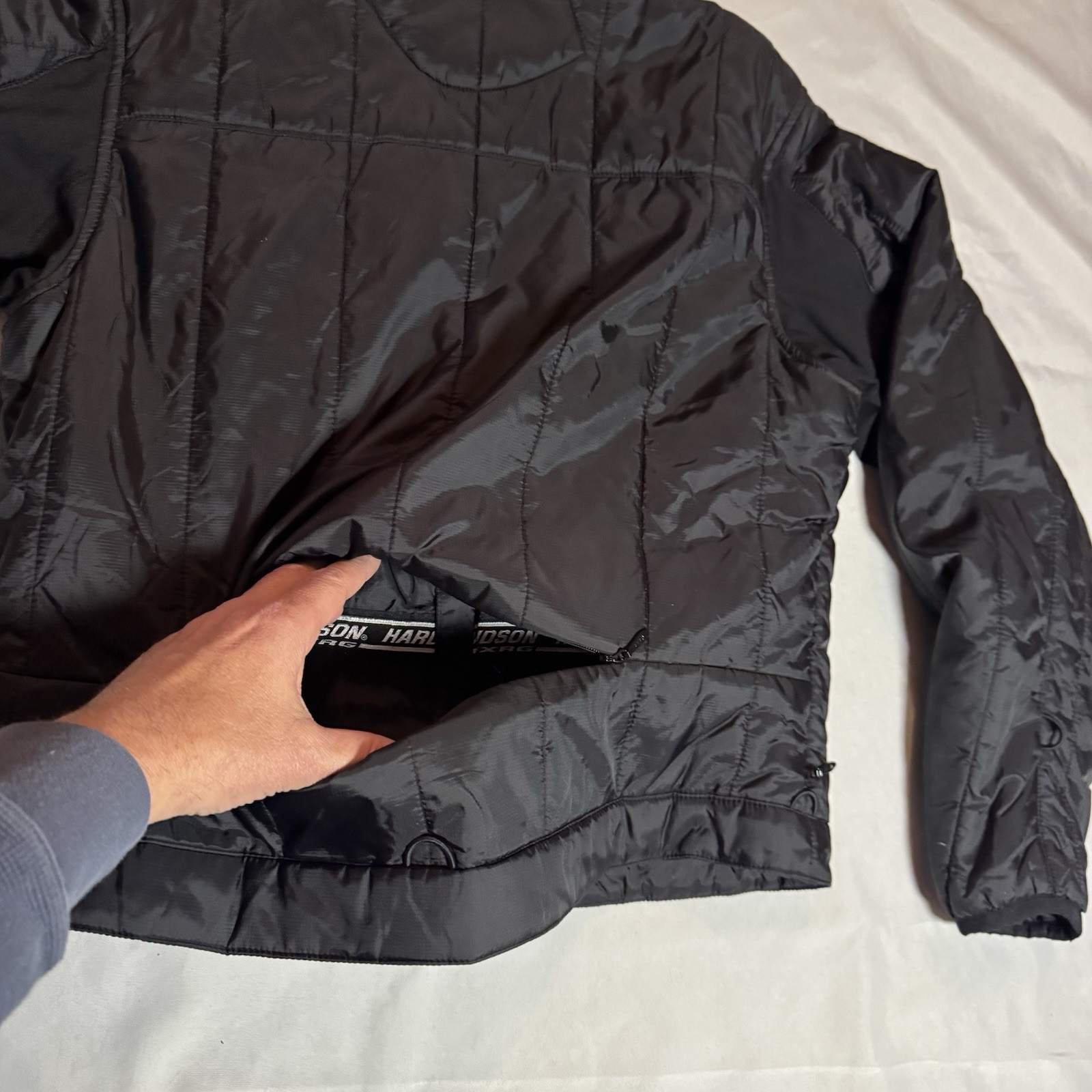 Harley Davidson FXRG Womens Quilted Inside Vented Liner Mid Layer Jacket Sz. L