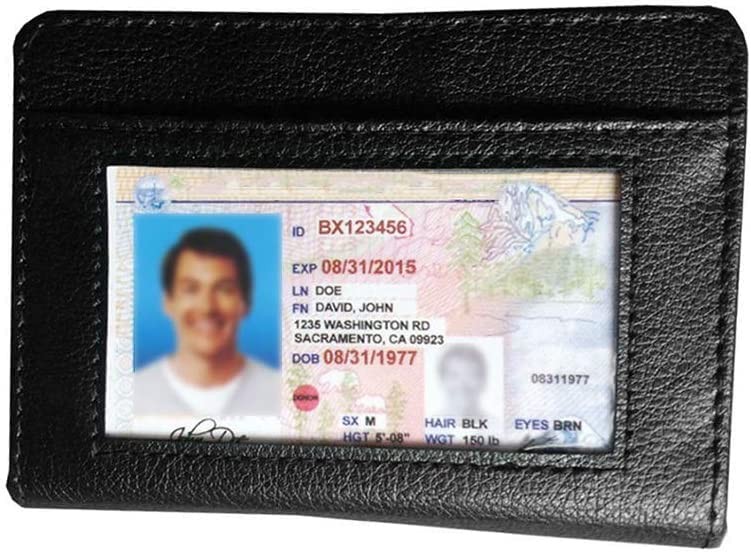 Paddsun 2 Pack Credit Card Holder Wallet 4.5″ x 3″ (11.5cm x 8.3cm), Black