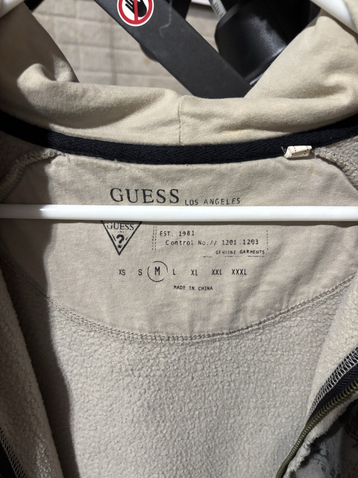 Vintage Y2K Guess Full Zip Up Graphic Jacket Size M