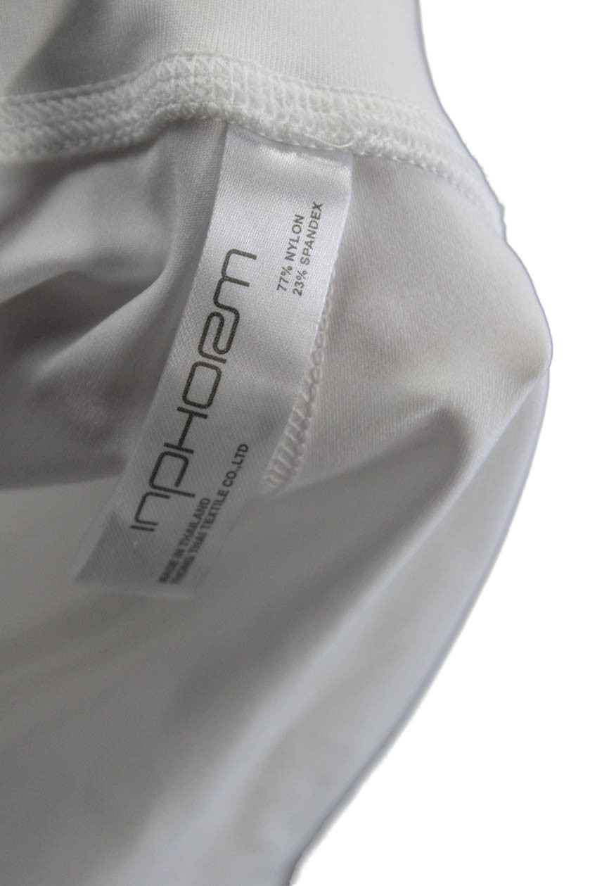 InPhorm Women Cropped Leggings White 77% Nylon 23% Spandex Size XS