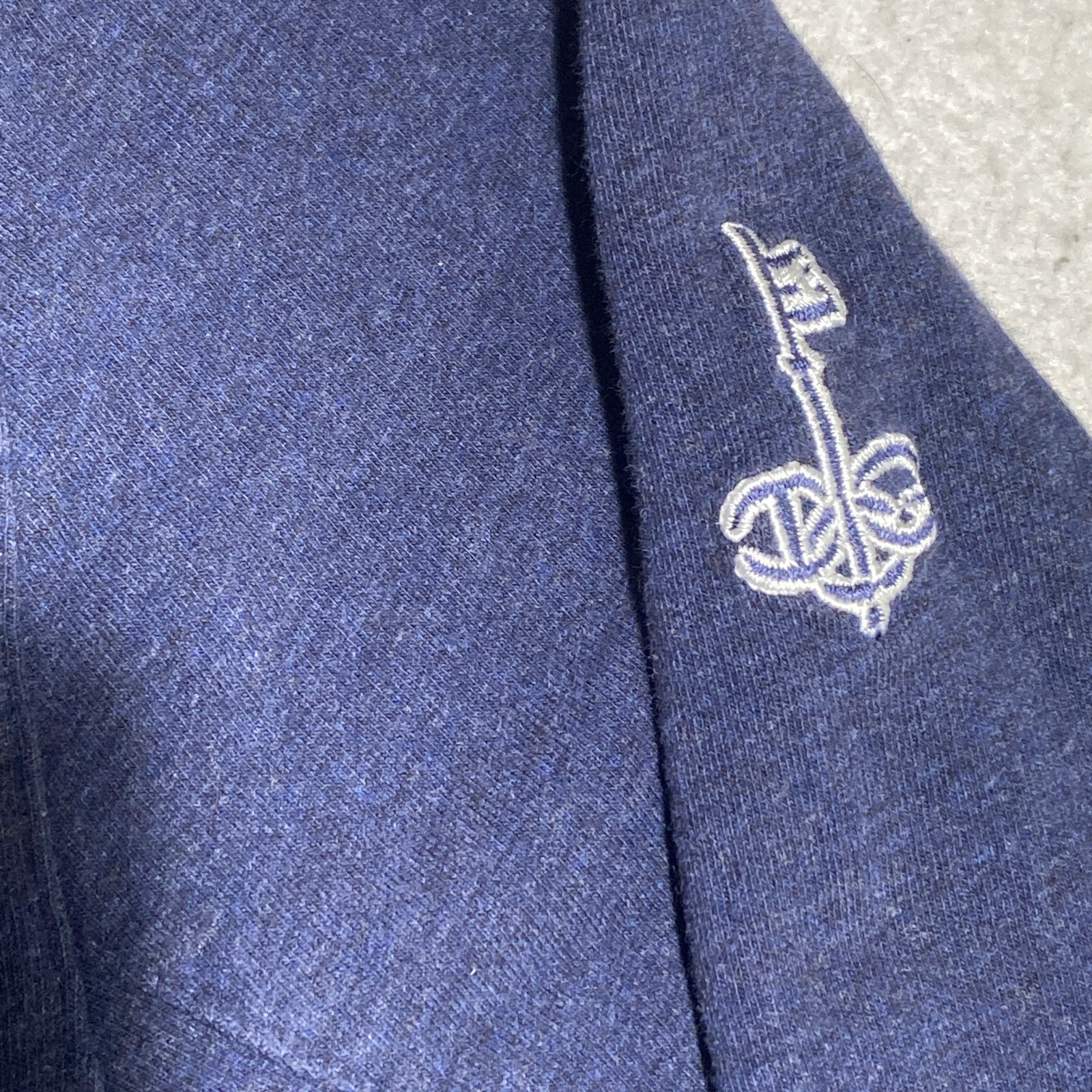 B. Draddy Proctor 1/4 Zip Hoodie Mens L Navy Pima Stretch Pockets Performance