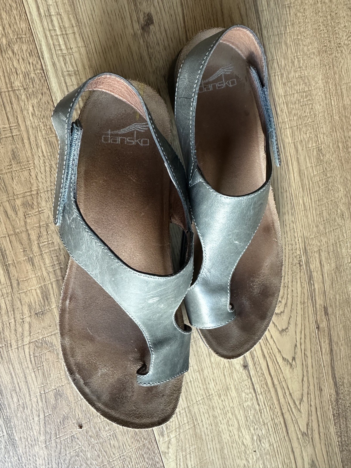 Dansko Reece Toe Loop Adjustable Thong Sandals Sz 40 / US 9.5 10 Leather