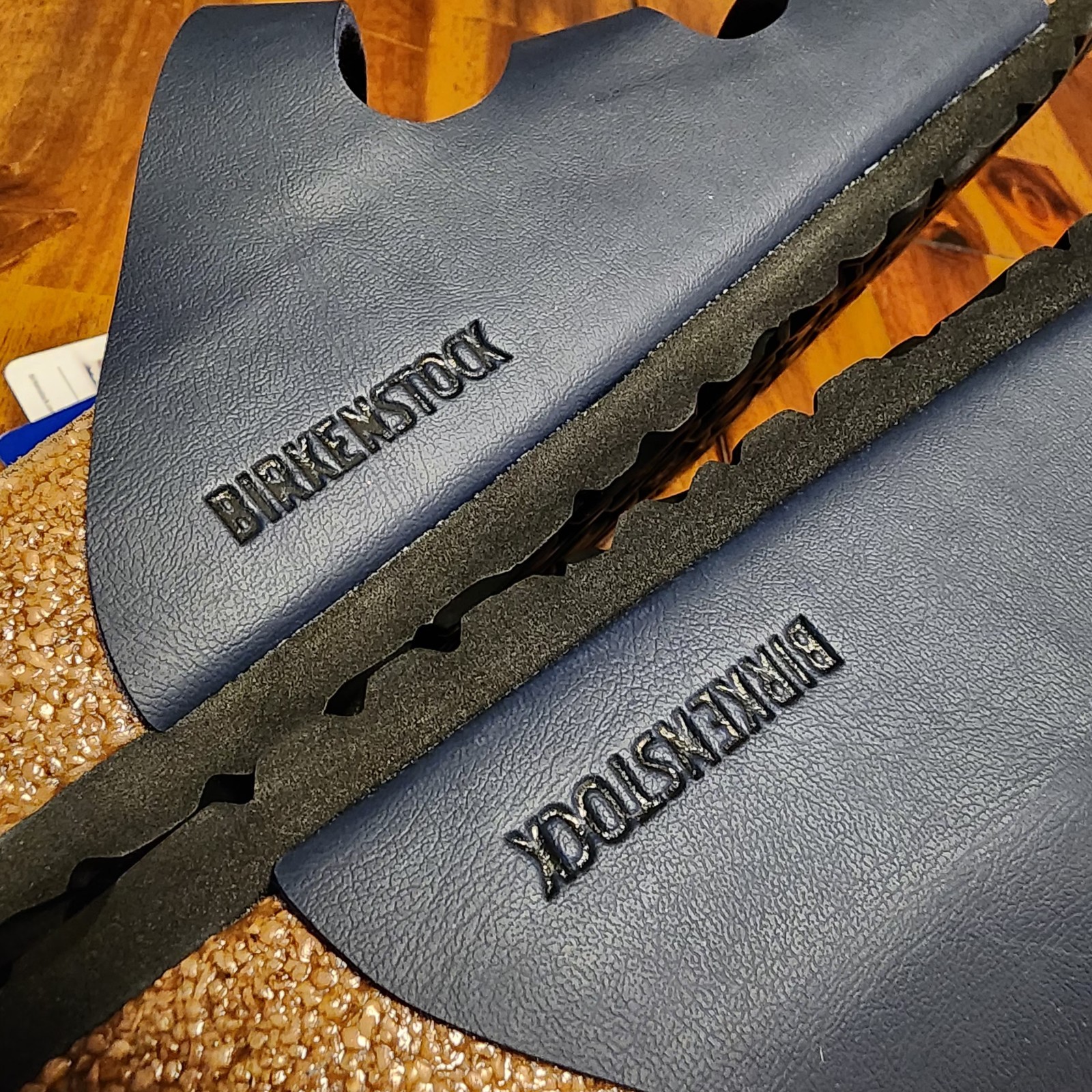 Birkenstock Florida Soft Footbed Birko-Flor Sandals Navy Blue EU 43 M10|W12 NWOB