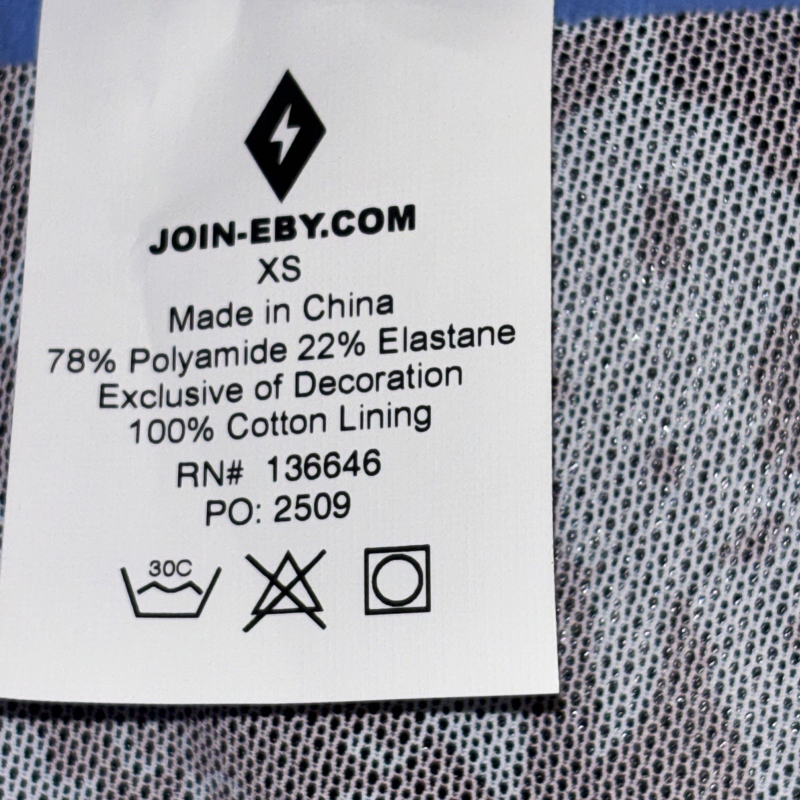 Join-EBY .Com Ladies Panties 78%Polyamide 22% Elastase 100% Cotton Lining.XS