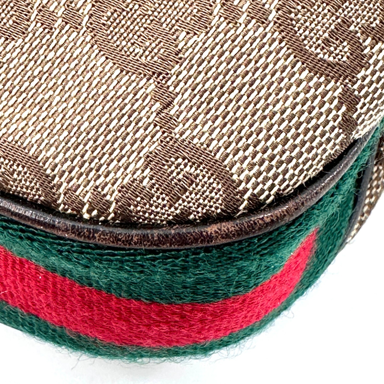 Gucci Sherry Line GG Canvas Leather Shoulder Bag 001.3341 Brown Authentic