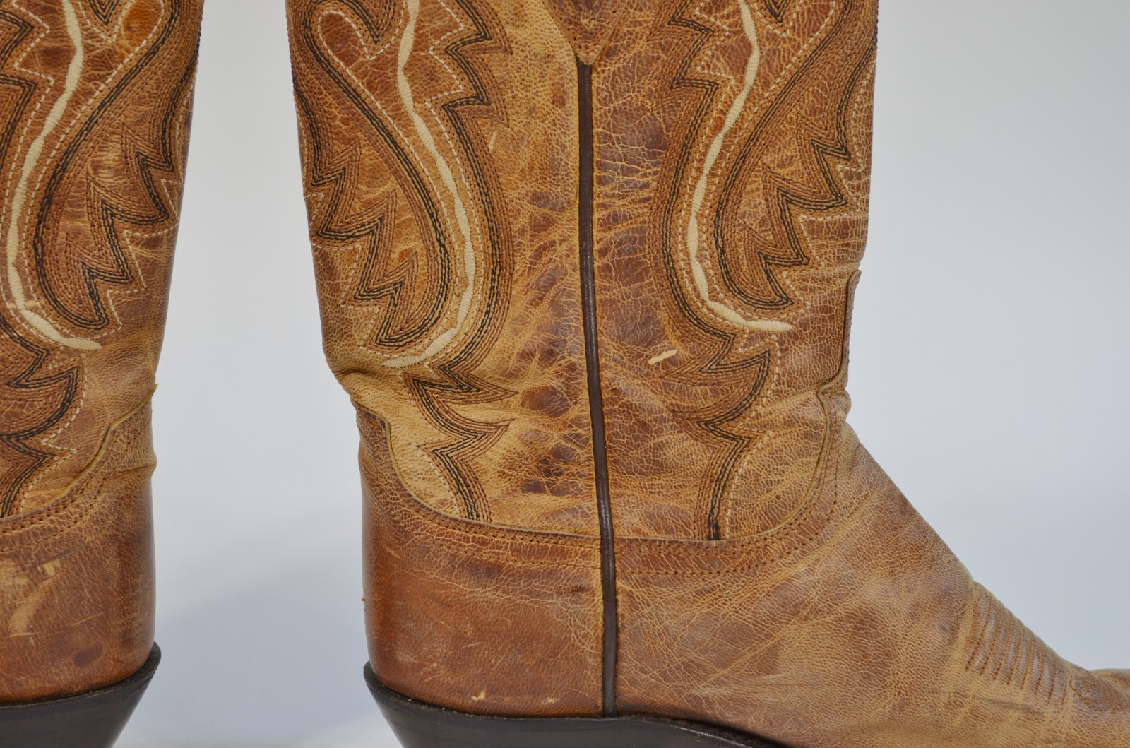 Lucchese Cassidy M4999 Women Western Boots Mad Dog Leather Snip Toe 8.5 B