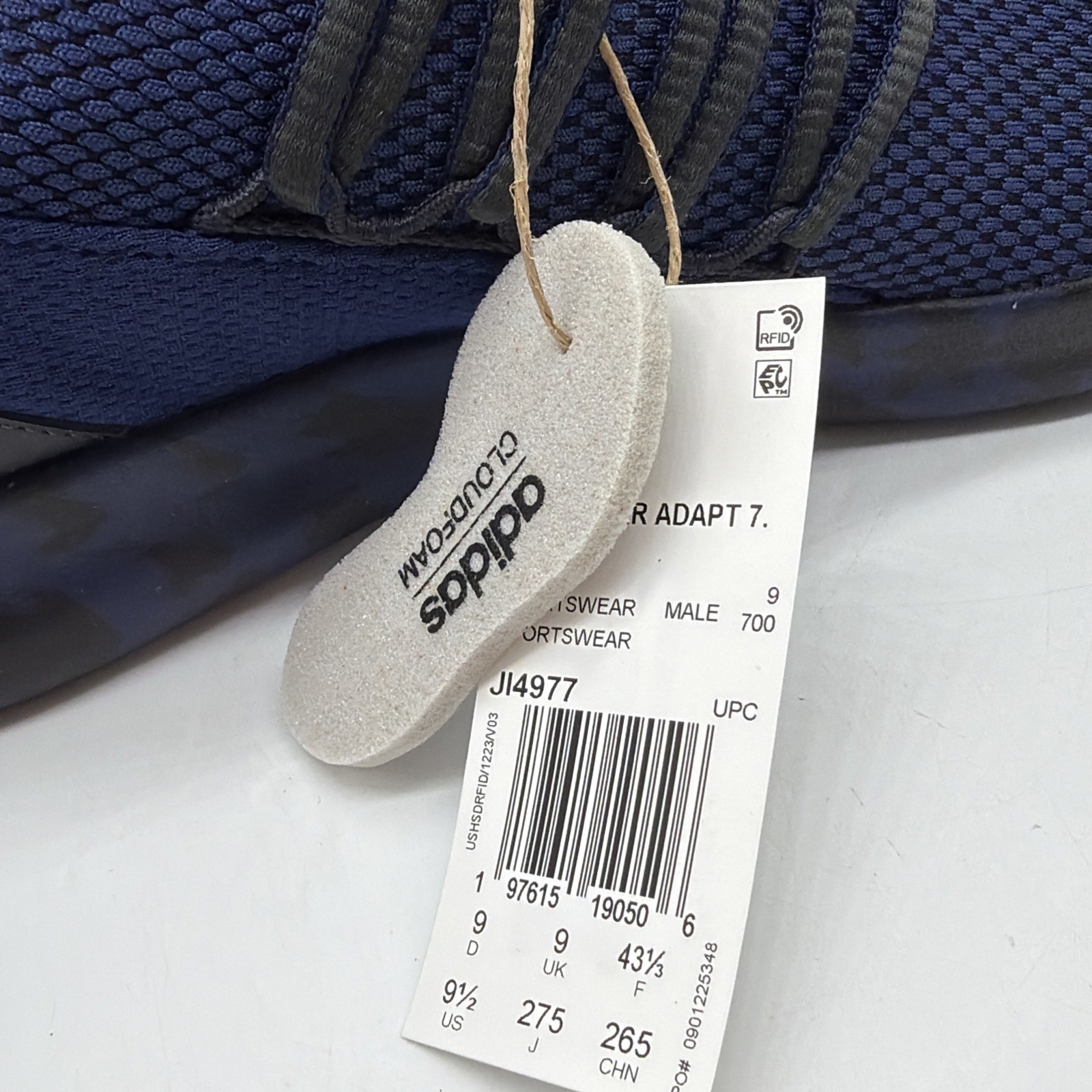 Adidas Lite Racer Adapt 7.0 Sneakers Men’s Size 9.5 Blue Sportswear JI4977