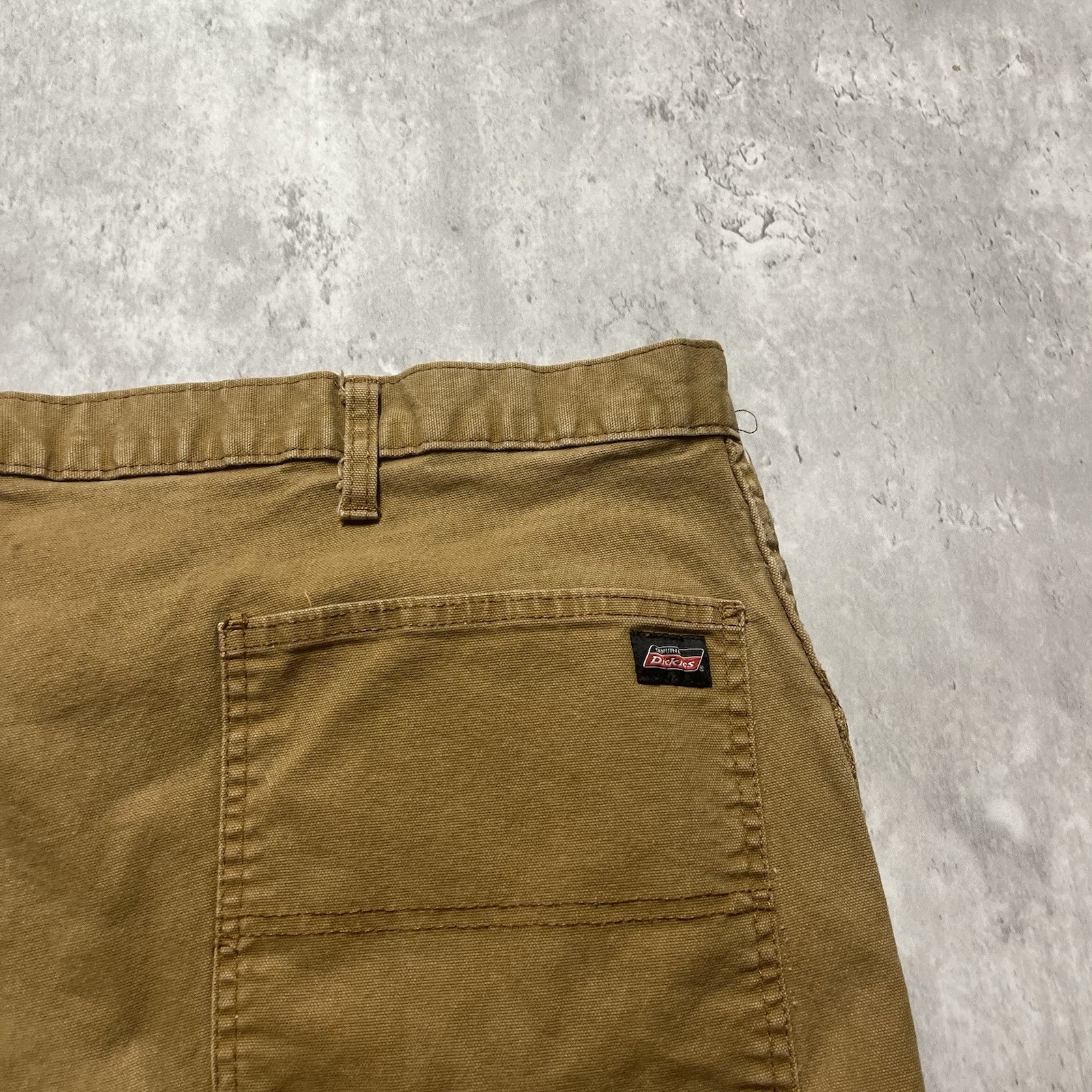 Dickies Pants Mens 44×30 (44×24)Brown Canvas Carpenter Relaxed Fit Straight