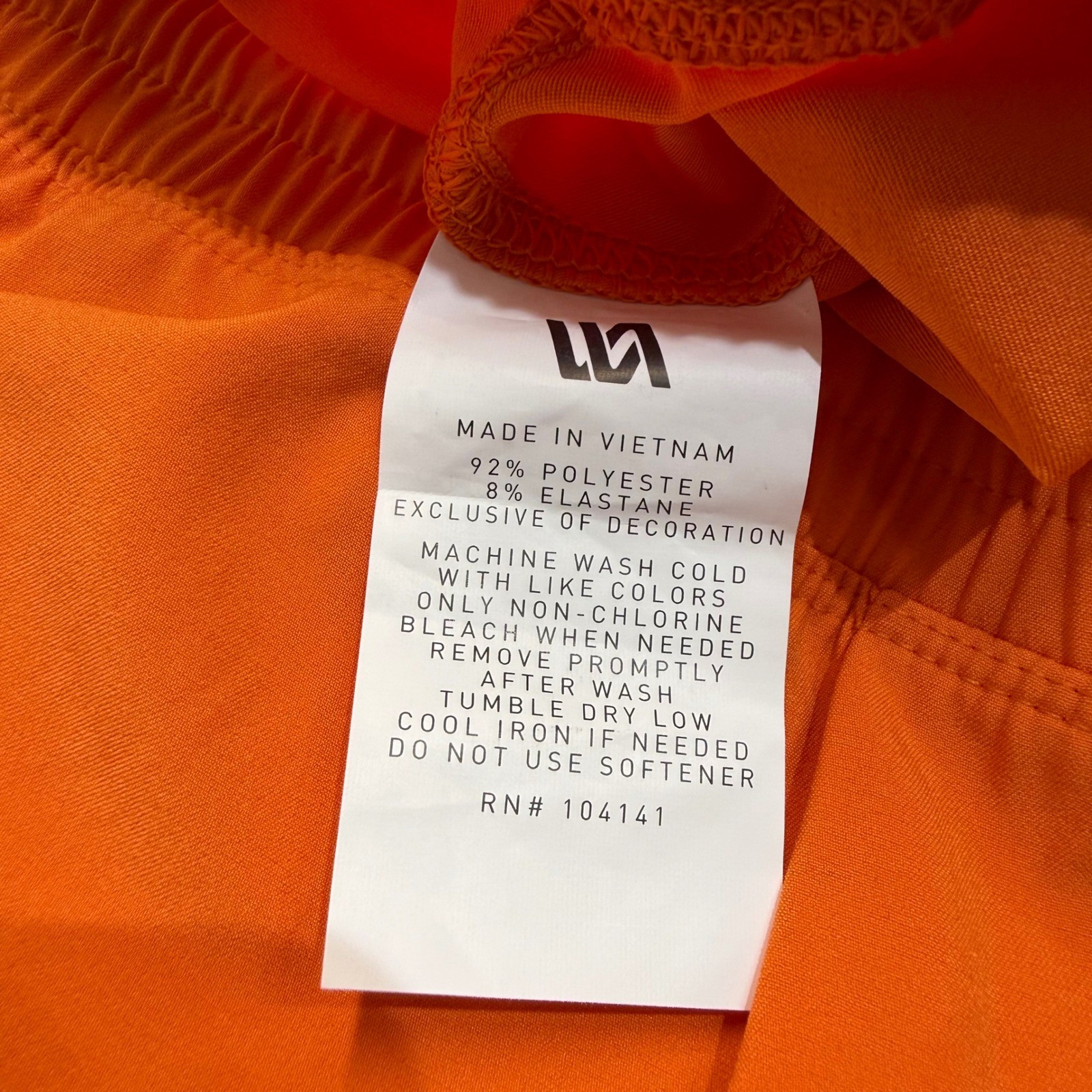 VRST Mens XXL 7″ All-In Unlined Short Tangerine Orange Stretch Quick Dry Pockets