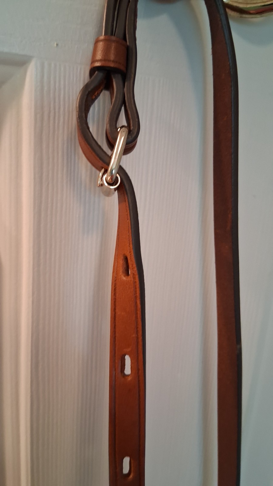 Dooney & Bourke Ostrich Small Crossbody Bag in White/Brown Leather