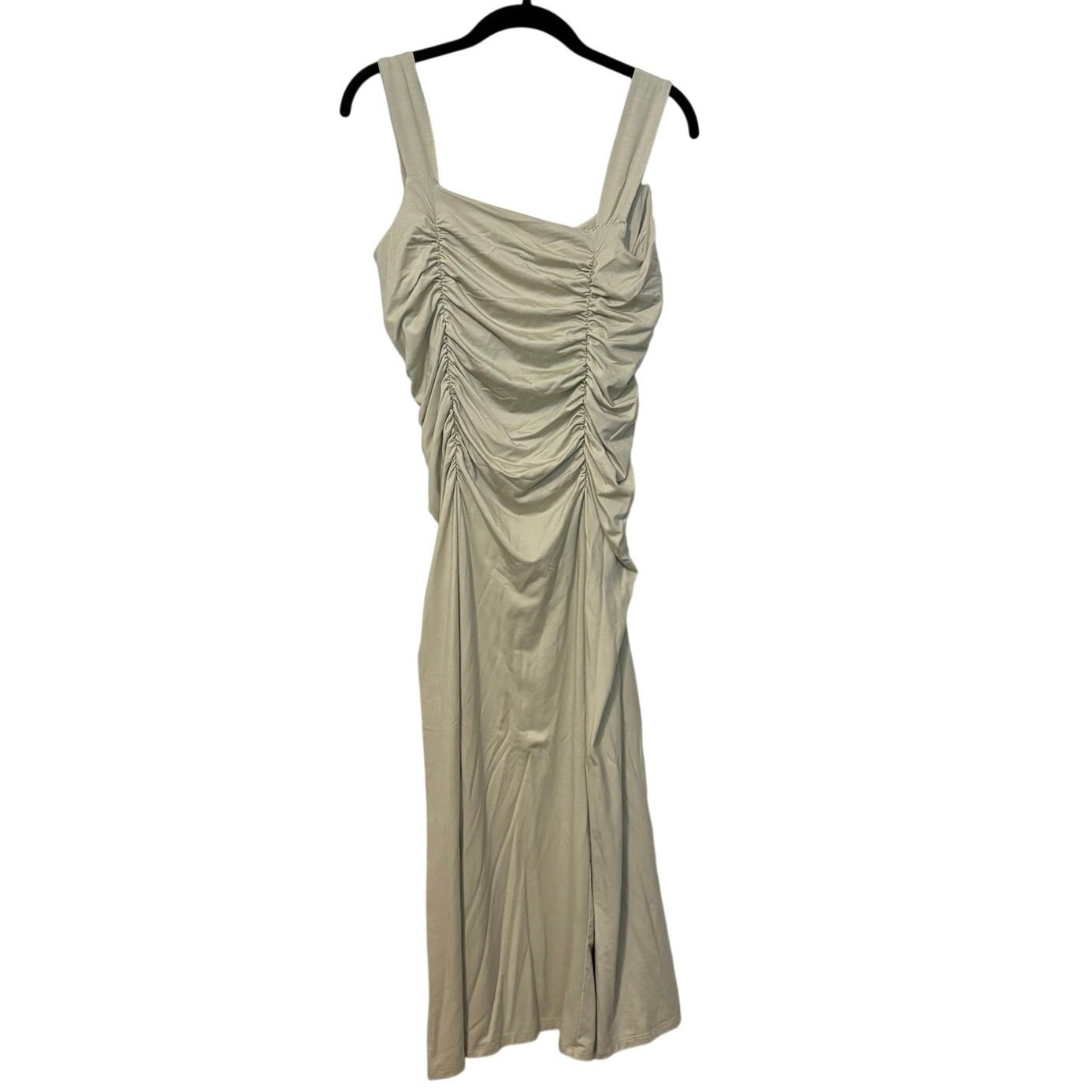 Reformation Light Sage Green Suvi Sleeveless Knit Midi Dress Size Large
