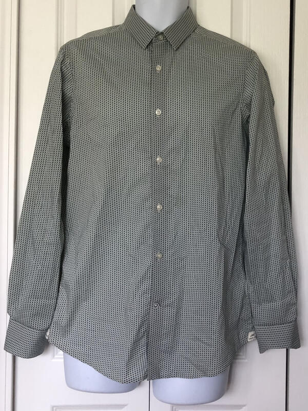 CROSBY & HOWARD NWOT Gray Navy White Cotton Nylon Spandex M