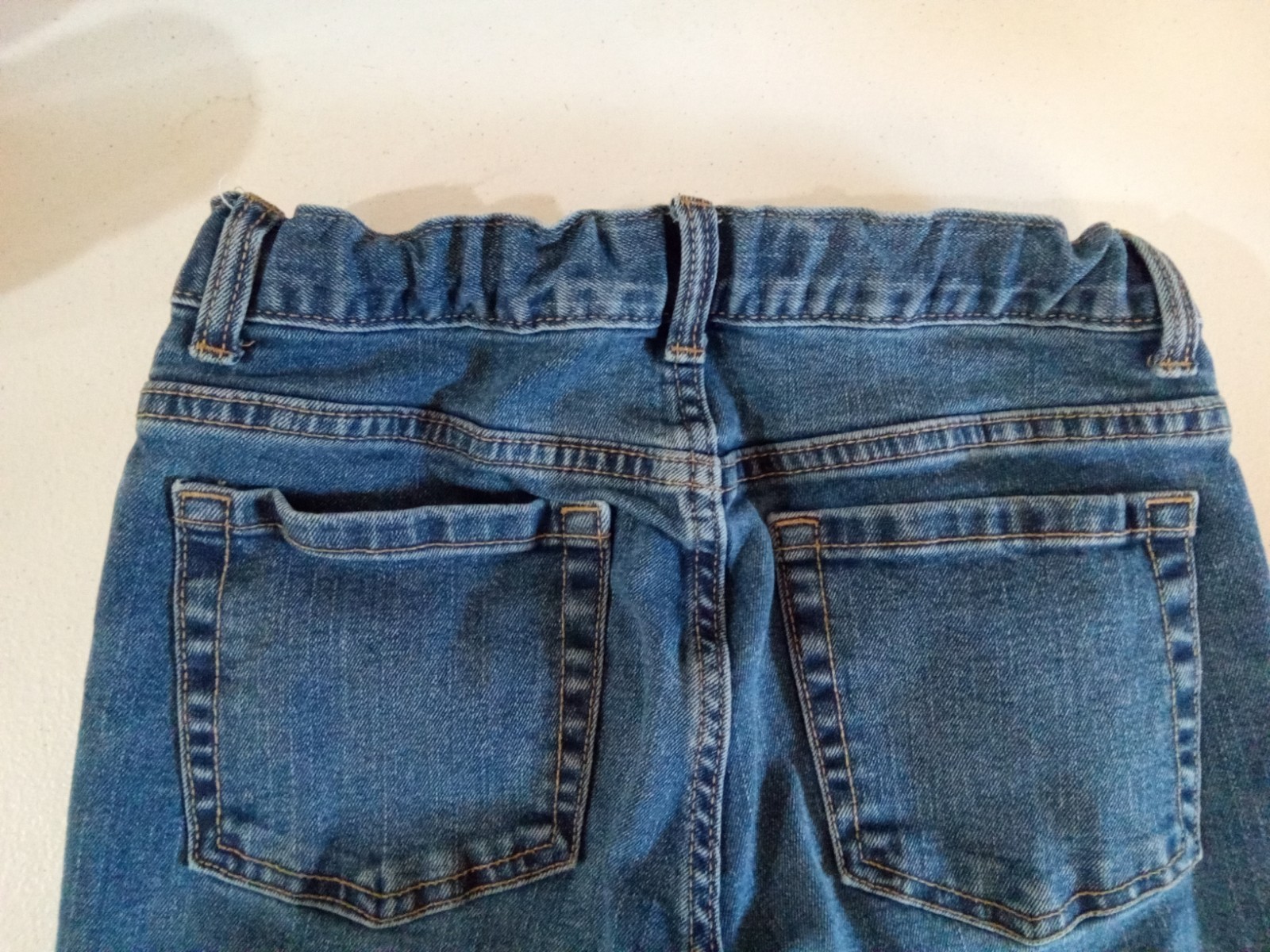 EUC Old Navy Kids Blue Jeans Boys Denim Pants Size 12 Button Zip Fly Skinny Flex