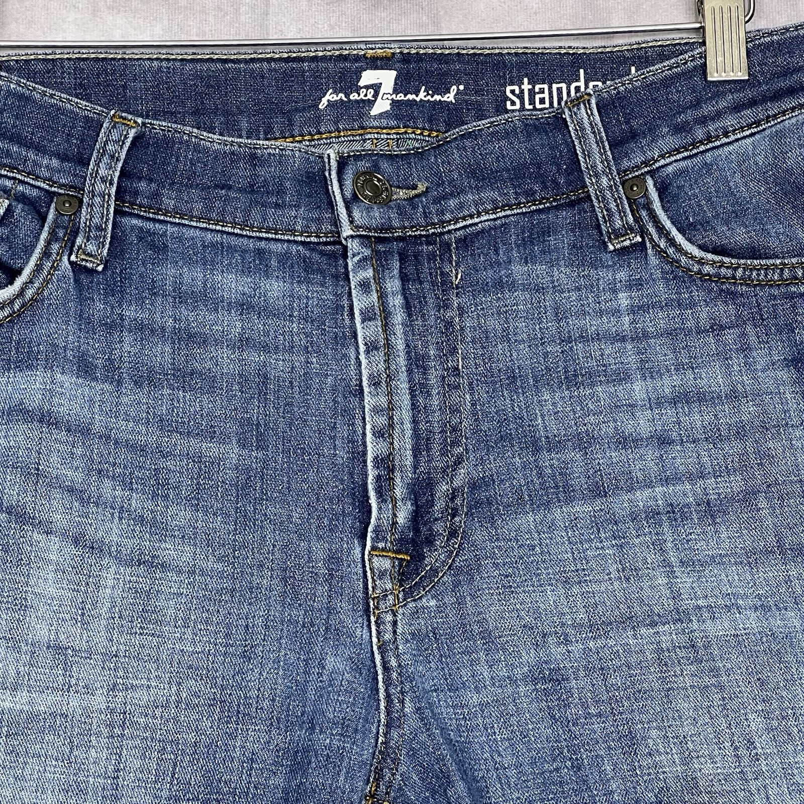 7 For All Mankind Men’s Standard Straight Leg Distressed Jeans