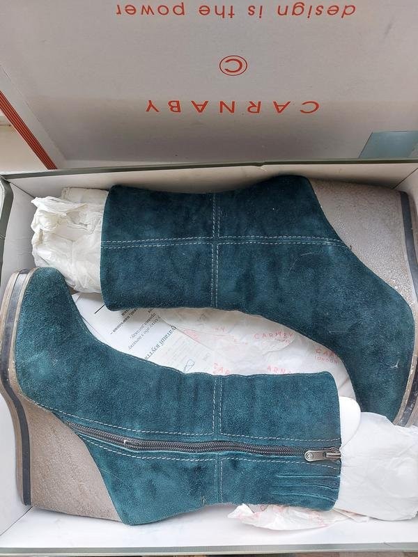 women carnaby boots turquoise suede 36.5