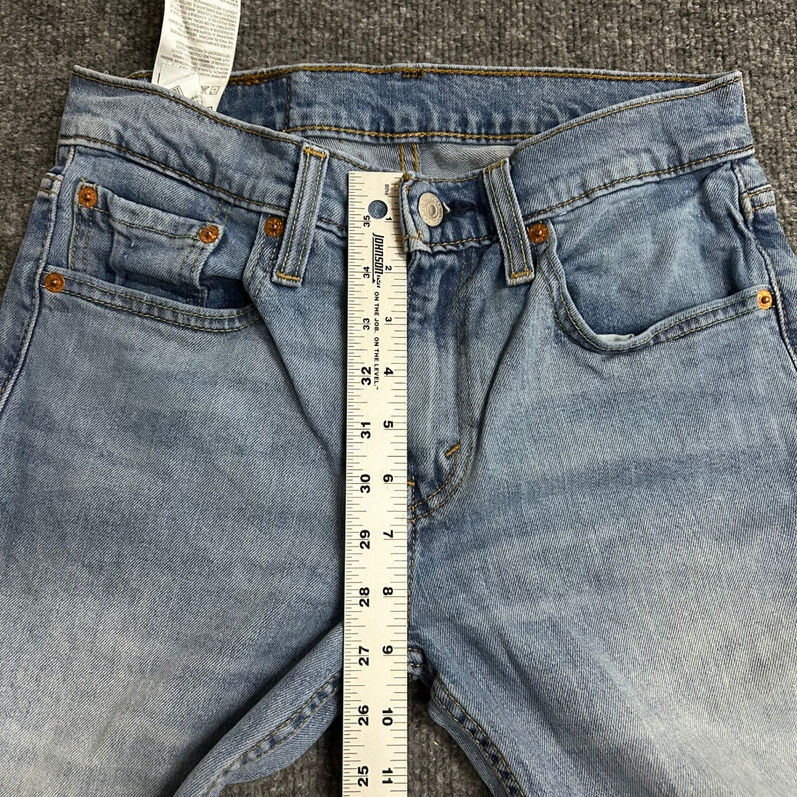 Levi’s Jeans Mens Size 28×32 512 Slim Taper Light Wash Blue Denim Streetwear