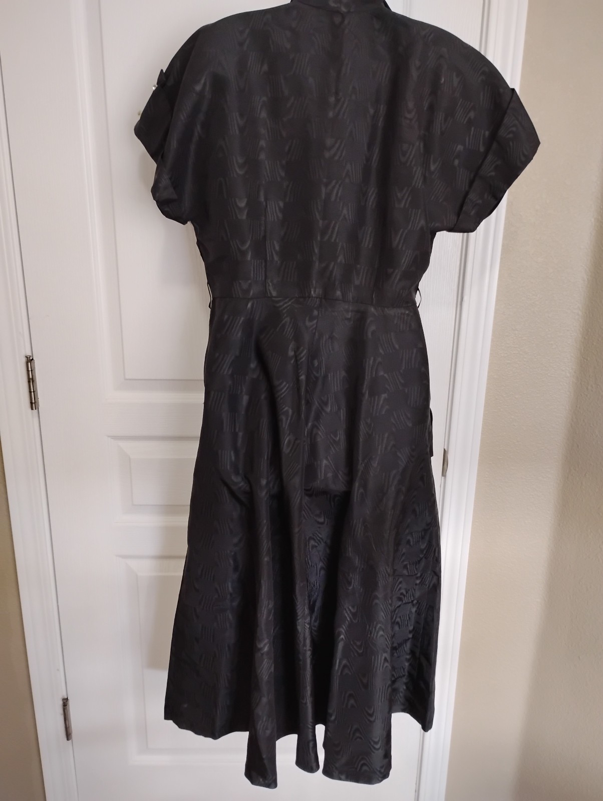1950’s 60’s Mode O Day Dress Size L? Vintage black and beautiful. See descrip