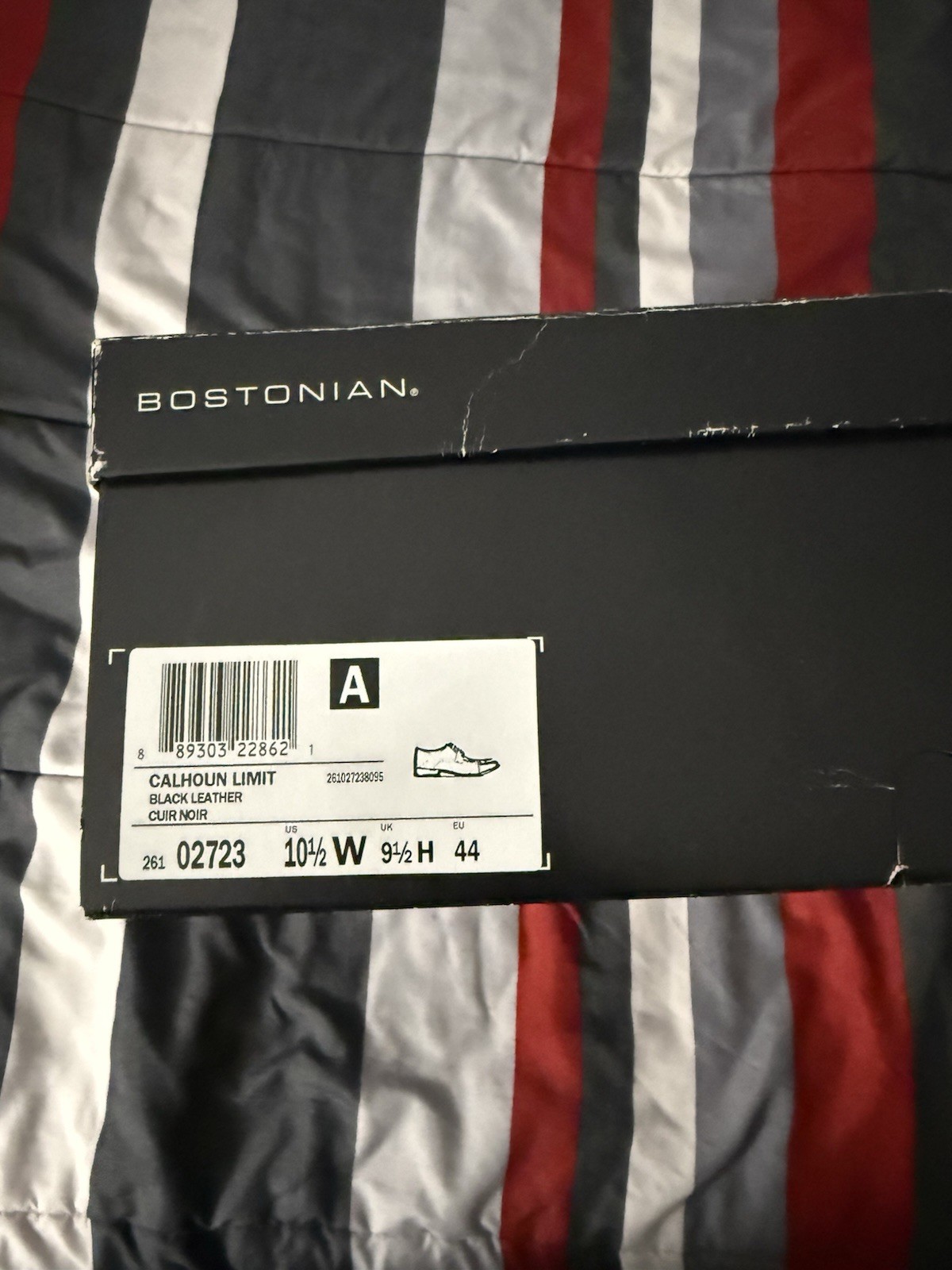 Bostonian Classics Black Leather Oxford Dress Shoe Size 10.5 D/B 26081 Preowned