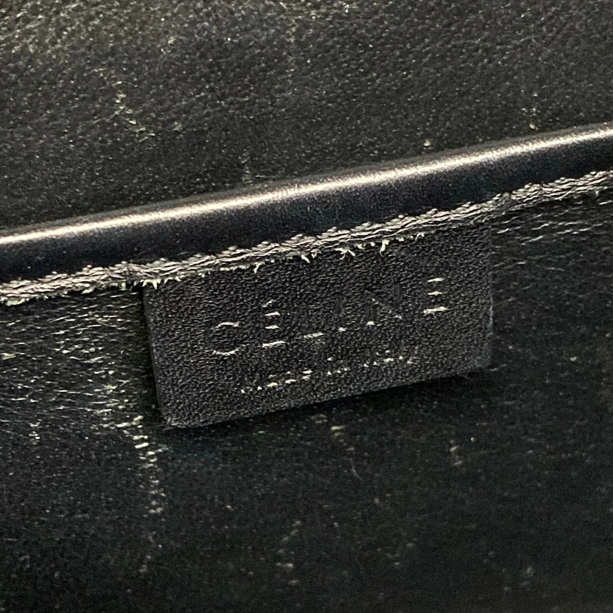 CELINE Luggage Nano Shopper Beige Black Yellow Leather Nubuck Handbag
