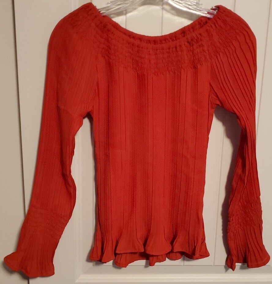 Dress U By Sharon Long Sleeve Shirt Women’s Size M Red